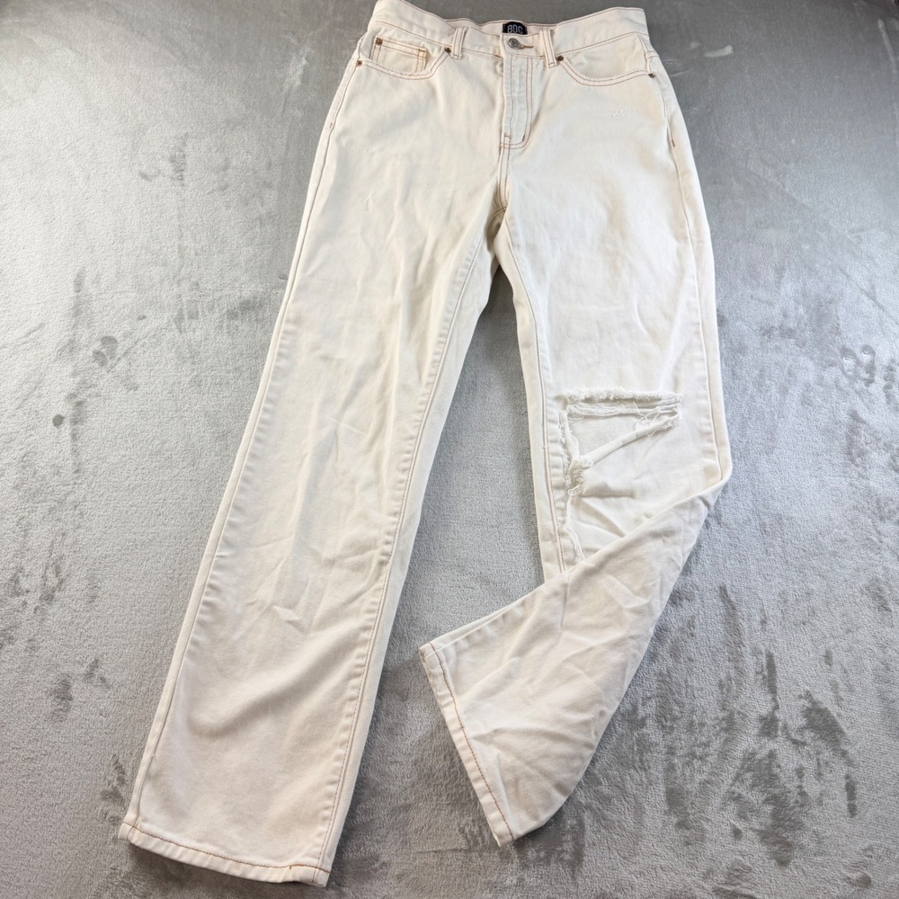 BDG Urban Outfitters Loose Straight Distressed Jeans Cream White Women's Size 26